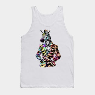 Antropomorphic Zebra in a Fashion Shoot Tank Top